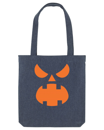 Pumpkin Scream Face Midnight Blue