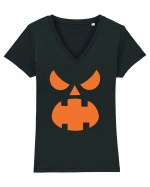 Pumpkin Scream Face Tricou mânecă scurtă guler V Damă Evoker