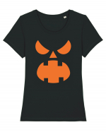 Pumpkin Scream Face Tricou mânecă scurtă guler larg fitted Damă Expresser