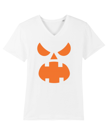 Pumpkin Scream Face White