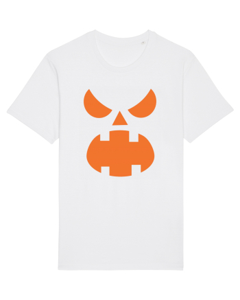Pumpkin Scream Face White