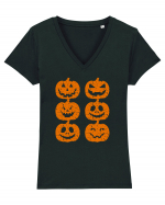 Pumpkin Angry Gang  Tricou mânecă scurtă guler V Damă Evoker