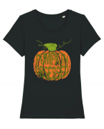 Pumpkin Obsessed Tricou mânecă scurtă guler larg fitted Damă Expresser