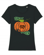 Treat or Trick Tricou mânecă scurtă guler larg fitted Damă Expresser