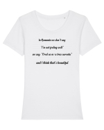 In Romania we don't say... Tricou mânecă scurtă guler larg fitted Damă Expresser