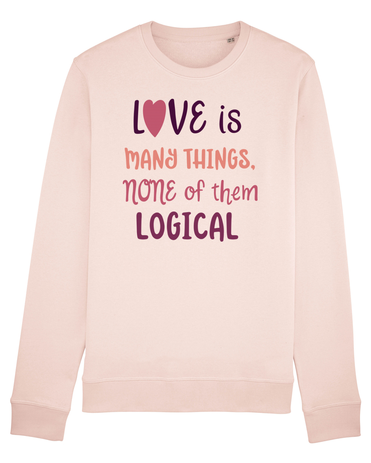 Bluză mânecă lungă Unisex Rise Candy Pink