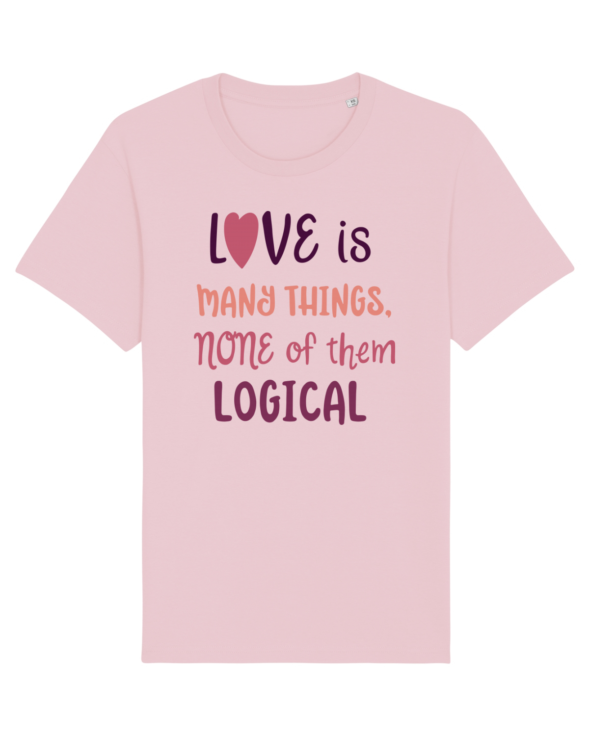 Tricou mânecă scurtă Unisex Rocker Cotton Pink