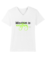 Mindset is Everything Tricou mânecă scurtă guler V Bărbat Presenter