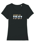 Born in 1951 Tricou mânecă scurtă guler larg fitted Damă Expresser