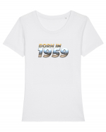 Born in 1959 Tricou mânecă scurtă guler larg fitted Damă Expresser