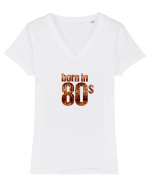 Born in 80s Tricou mânecă scurtă guler V Damă Evoker