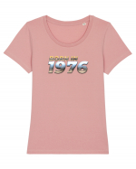 Born in 1976 Tricou mânecă scurtă guler larg fitted Damă Expresser