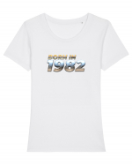 Born in 1982 Tricou mânecă scurtă guler larg fitted Damă Expresser