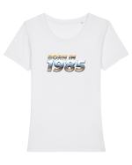 Born in 1985 Tricou mânecă scurtă guler larg fitted Damă Expresser