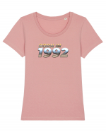 Born in 1992 Tricou mânecă scurtă guler larg fitted Damă Expresser