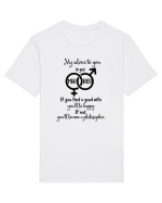 Fericit sau filozof Tricou mânecă scurtă Unisex Rocker