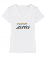 Born in 2018 Tricou mânecă scurtă guler V Damă Evoker