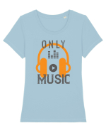 Doar MUZICĂ ! Tricou mânecă scurtă guler larg fitted Damă Expresser