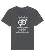 Fericit sau filozof Tricou mânecă scurtă Unisex Rocker