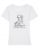 Silence is full of answers Tricou mânecă scurtă guler larg fitted Damă Expresser