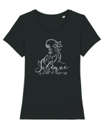 Silence is full of answers Tricou mânecă scurtă guler larg fitted Damă Expresser
