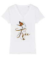 Be Free Tricou mânecă scurtă guler V Damă Evoker
