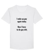 I woke up gay again Tricou mânecă scurtă guler larg Bărbat Skater