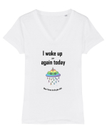 I woke up gay again Tricou mânecă scurtă guler V Damă Evoker