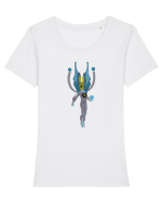 King God Tricou mânecă scurtă guler larg fitted Damă Expresser