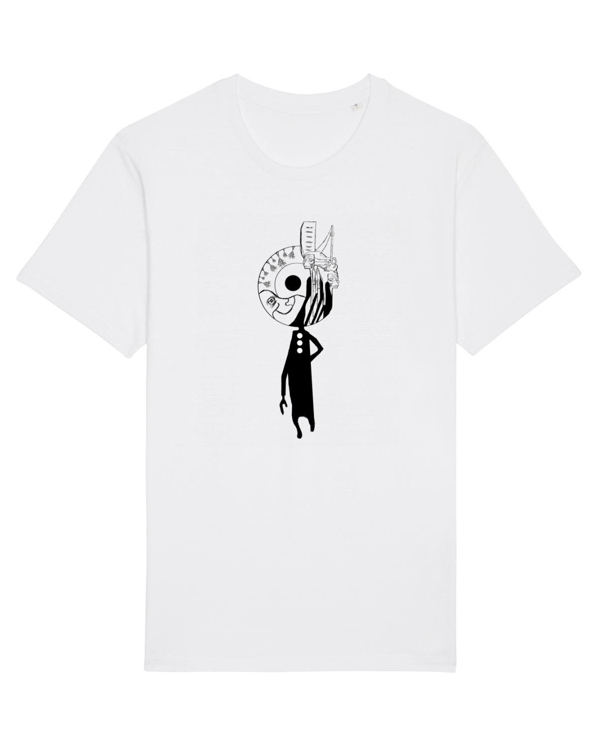 Tricou mânecă scurtă Unisex Rocker White