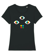3rd Eye Tricou mânecă scurtă guler larg fitted Damă Expresser