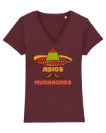 Adios Tricou mânecă scurtă guler V Damă Evoker