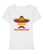 Adios Tricou mânecă scurtă guler larg fitted Damă Expresser
