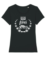 Fara Stres Tricou mânecă scurtă guler larg fitted Damă Expresser