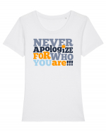 Zoe, fii bărbată! Tricou mânecă scurtă guler larg fitted Damă Expresser