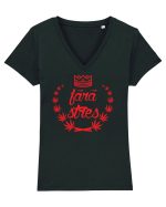 Fara Stres Tricou mânecă scurtă guler V Damă Evoker