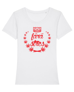 Fara Stres Tricou mânecă scurtă guler larg fitted Damă Expresser