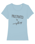 Frustrat Tricou mânecă scurtă guler larg fitted Damă Expresser