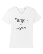 Frustrat Tricou mânecă scurtă guler V Bărbat Presenter