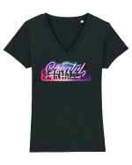 Cacatul se intampla Tricou mânecă scurtă guler V Damă Evoker