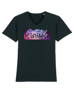 Cacatul se intampla Tricou mânecă scurtă guler V Bărbat Presenter