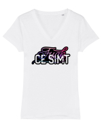 Fuck ce simt Tricou mânecă scurtă guler V Damă Evoker