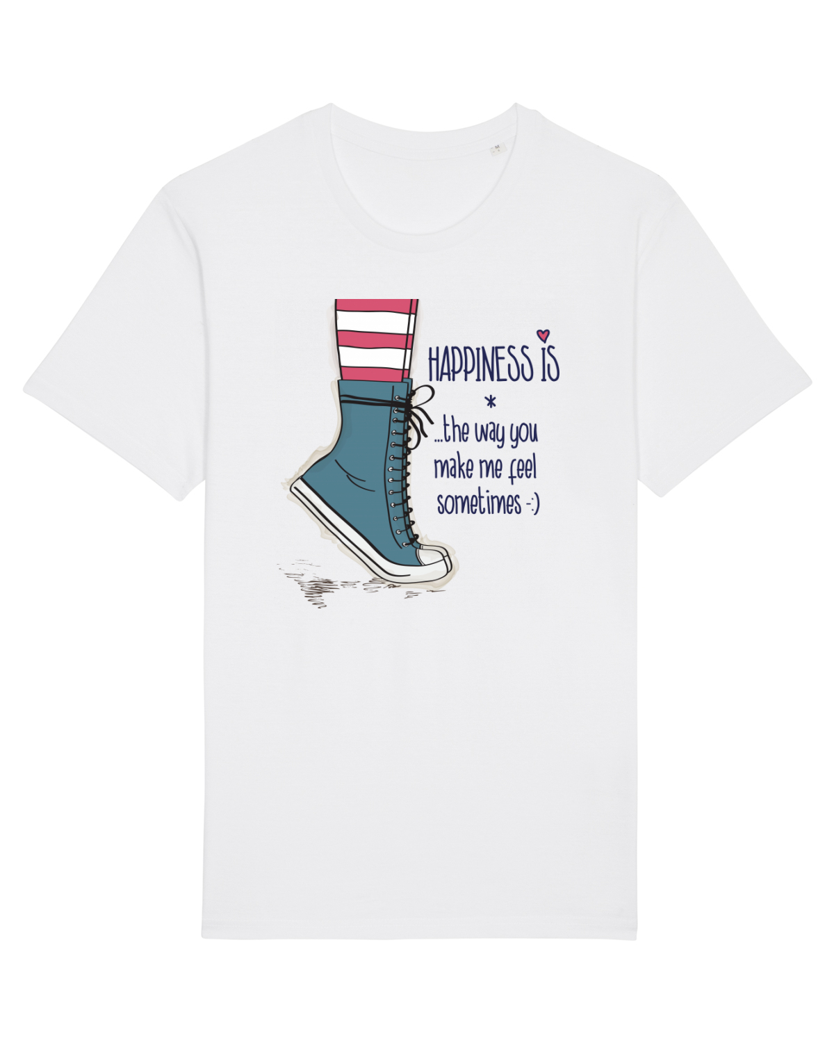 Tricou mânecă scurtă Unisex Rocker White