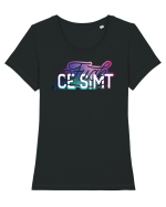 Fuck ce simt Tricou mânecă scurtă guler larg fitted Damă Expresser