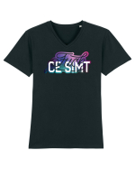 Fuck ce simt Tricou mânecă scurtă guler V Bărbat Presenter