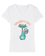 Mama pisicilor Tricou mânecă scurtă guler V Damă Evoker