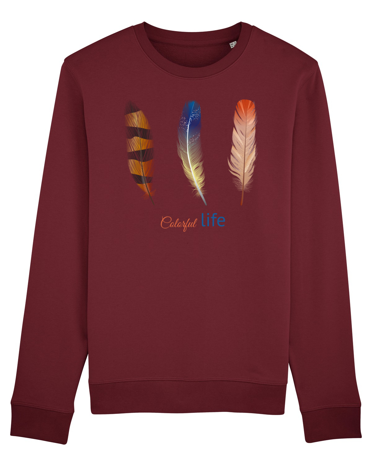 Bluză mânecă lungă Unisex Rise Burgundy