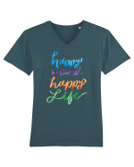 Happy mind Tricou mânecă scurtă guler V Bărbat Presenter