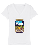 A bottle of Summer days.. Tricou mânecă scurtă guler V Damă Evoker