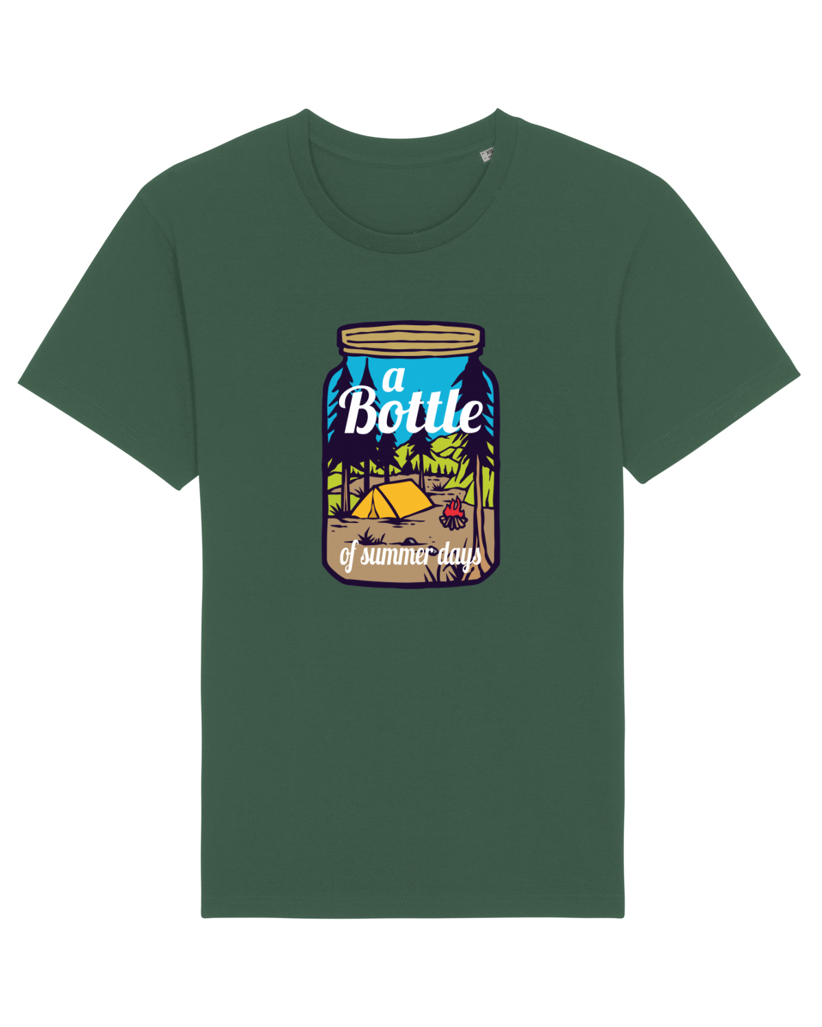 Tricou mânecă scurtă Unisex Rocker Bottle Green
